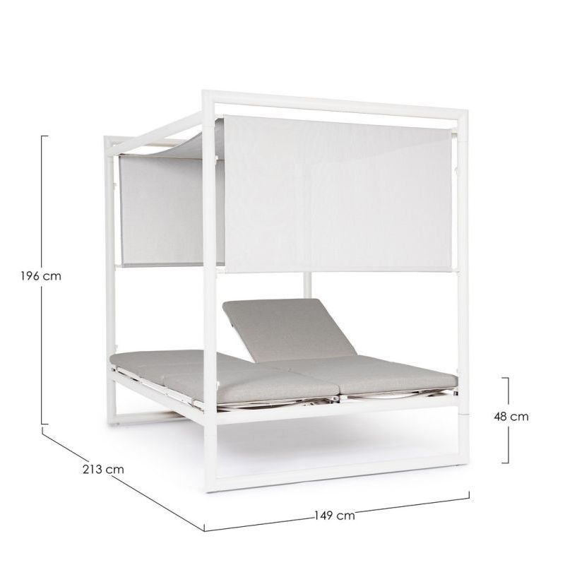 Leżak dwuosobowy z daszkiem KONNOR Leżak dwuosobowy z daszkiem KONNOR