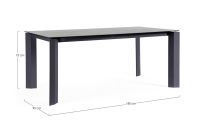 Stół Otavio anthracite 180x95 cm Stół Otavio anthracite 180x95 cm