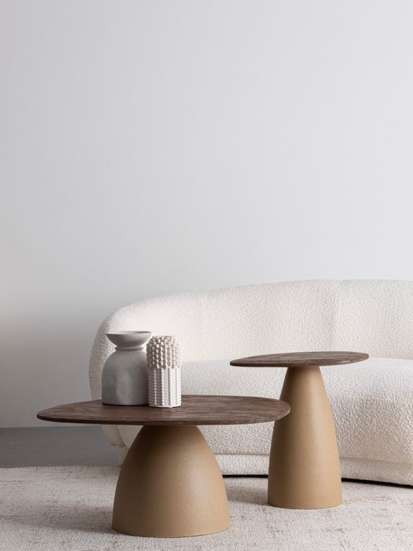 Stolik kawowy Stanley RUSTIC BROWN/NATURAL TOP 86