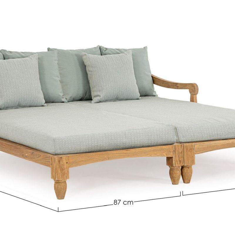 Leżak dwuosobowy BALI AQUA/WINE