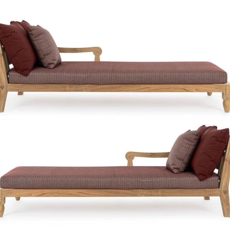 Leżak dwuosobowy BALI AQUA/WINE