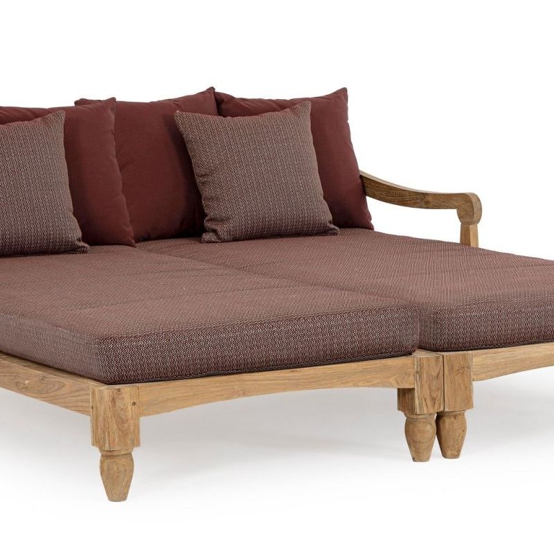 Leżak dwuosobowy BALI AQUA/WINE