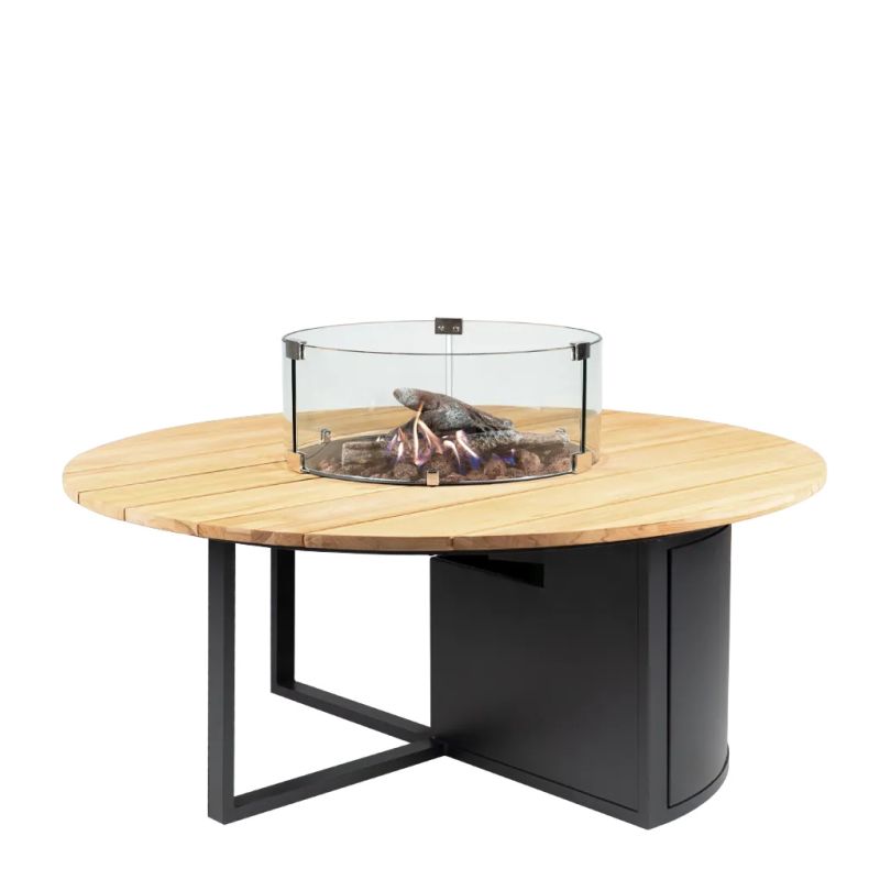 Обігрівач-стіл-камін Cosiloft, black/teak