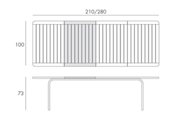 Розкладний стіл Alloro 210 Extensible