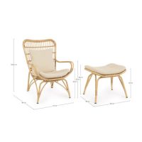 Fotel z podnóżkiem MAELA LOUNGE Fotel z podnóżkiem MAELA LOUNGE