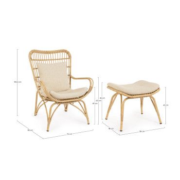 Fotel z podnóżkiem MAELA LOUNGE Fotel z podnóżkiem MAELA LOUNGE