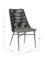 Krzesło obiadowe TABLITA CHARCOAL