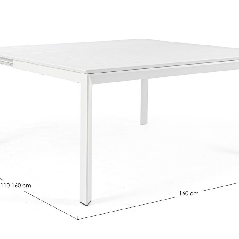 Stół KONNOR WHITE 160x110/160 x77,5