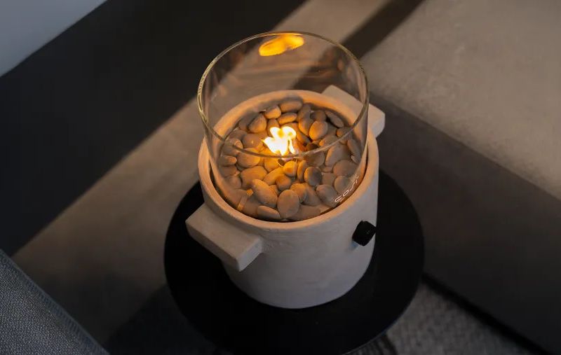Świeca gazowa na taras Cosiscoop Craft light grey Świeca gazowa na taras Cosiscoop Craft light grey