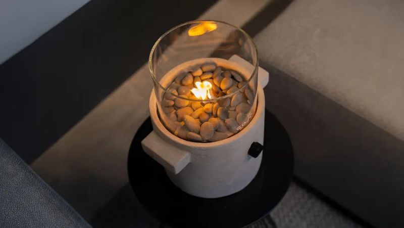 Świeca gazowa na taras Cosiscoop Craft light grey Świeca gazowa na taras Cosiscoop Craft light grey