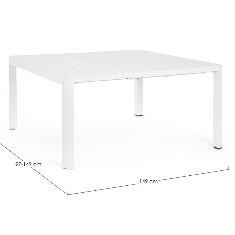 Stół KIPLIN WHITE 149x97/149x77,5