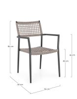 Krzesło obiadowe CALETA CHARCJA60/KHAKI