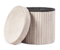 Pufa JOCELYN ROUND BEIGE VELVET