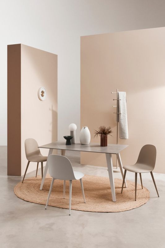 Stół jadalniany ARJETA WHITE/BLACK TABLE 140x80x76h