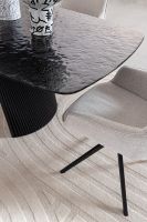 Stół jadalniany OLIVER GLASS 180-220x90x75h