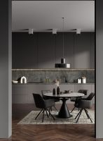 Stół jadalniany  JONNI White/ Black  85-135 cm