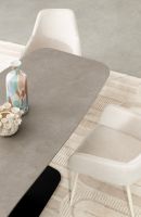 Stół jadalniany  JEREMIAS Black/White 140-200X80