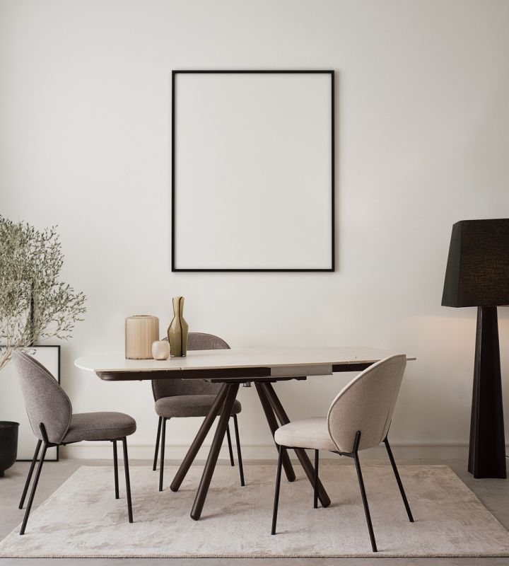 Stół jadalniany RAITA 119/178x89,4 RUST+L.GREY/ WHITE