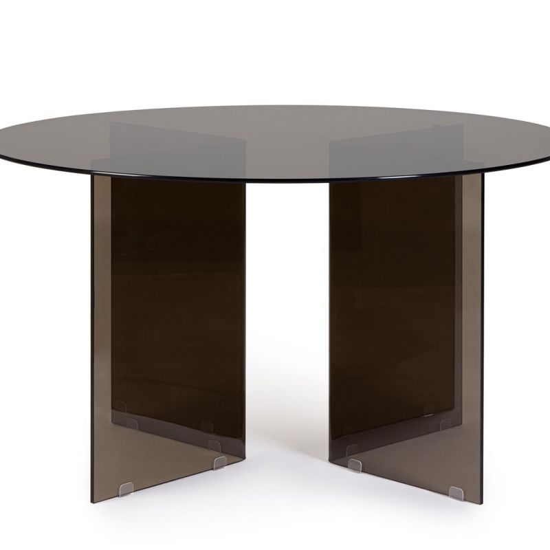 Stół jadalniany IRIDE DARK/AMBER  Ø130 x 75h
