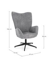 Fotel obrotowy INAS GREY