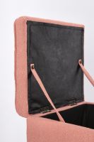 Zestaw 3w1 – ławka i dwie pufy Bouclé