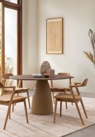 Stół jadalniany STANLEY  Φ140x 76h BLACK/BROWN