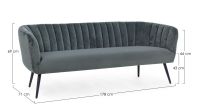 Sofa trzyosobowa AVRIL GREY