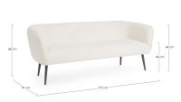 Sofa trzyosobowa AVRIL WHITE BOUCLE'