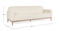 Sofa trzyosobowa DETROIT NATURAL BOUCLE'