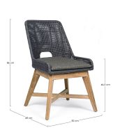 Krzesło obiadowe HESPERIA SLATE