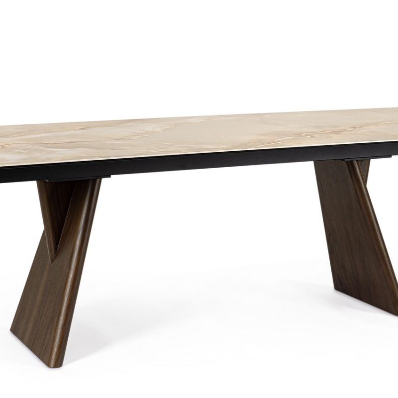 Stół jadalniany MAIKKI WALNUT/ONYX 200/300X100