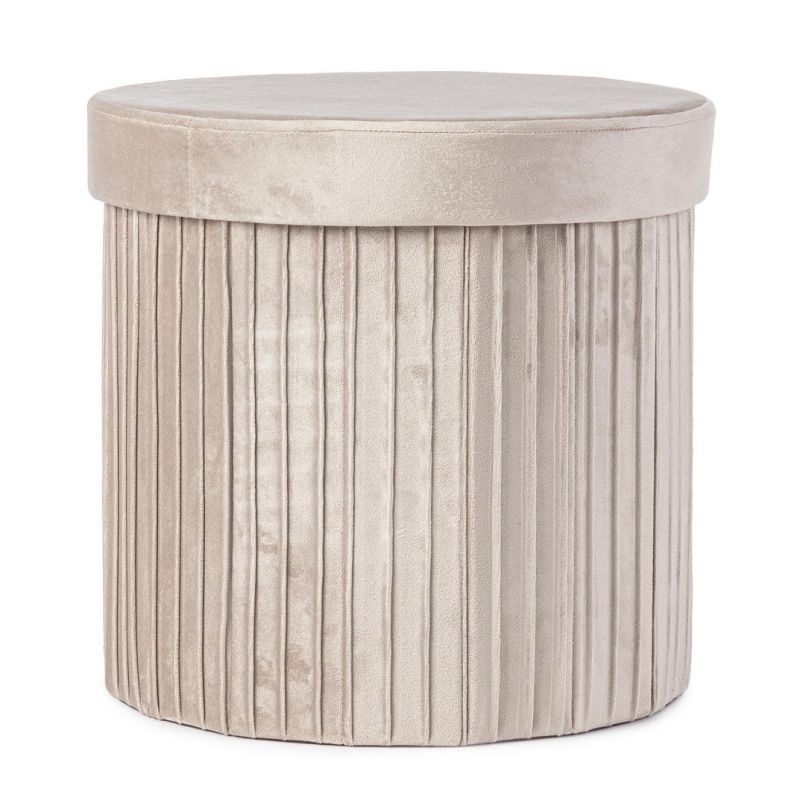 Pufa JOCELYN ROUND BEIGE VELVET