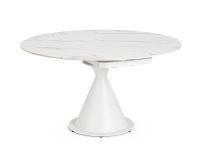 Stół jadalniany  JONNI White/ Black  85-135 cm