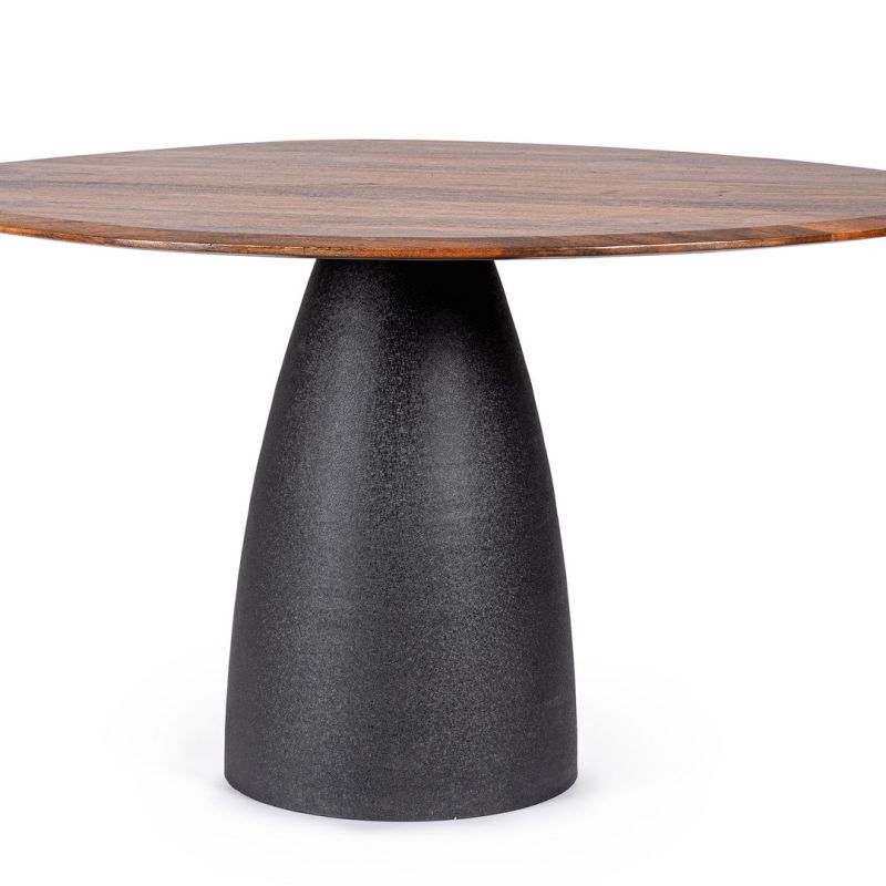 Stół jadalniany STANLEY  Φ140x 76h BLACK/BROWN