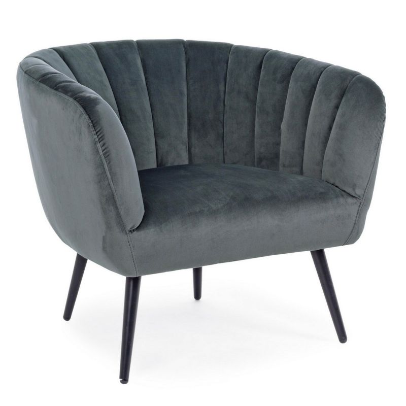 Fotel AVRIL PEACOCK GREY/BLUE
