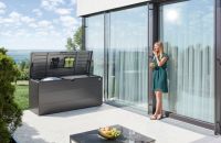 Skrzynia ogrodowa do przechowywania Style Box kwarcowo-szary