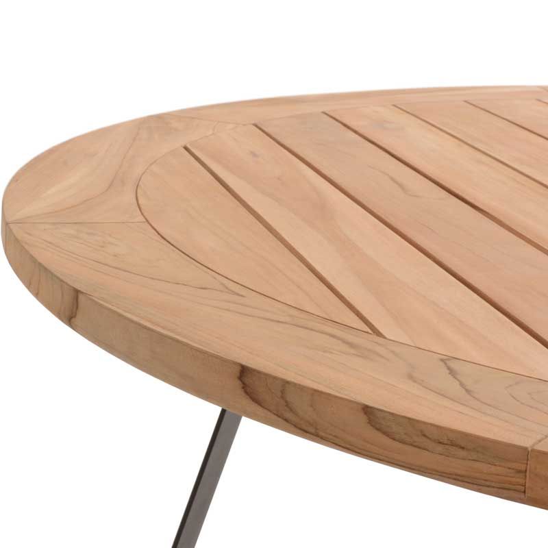 Stół okrągły z drewna tekowego Basso 