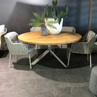 Stół z drewna tekowego Prado  Ø160 cm