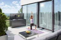 Skrzynia ogrodowa do przechowywania Style Box kwarcowo-szary