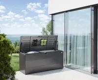 Skrzynia ogrodowa do przechowywania Style Box kwarcowo-szary