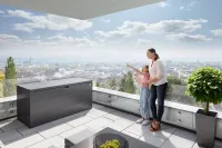 Skrzynia ogrodowa do przechowywania Style Box kwarcowo-szary