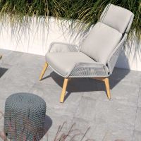 Fotel ogrodowy z podnóżkiem CARTHAGO