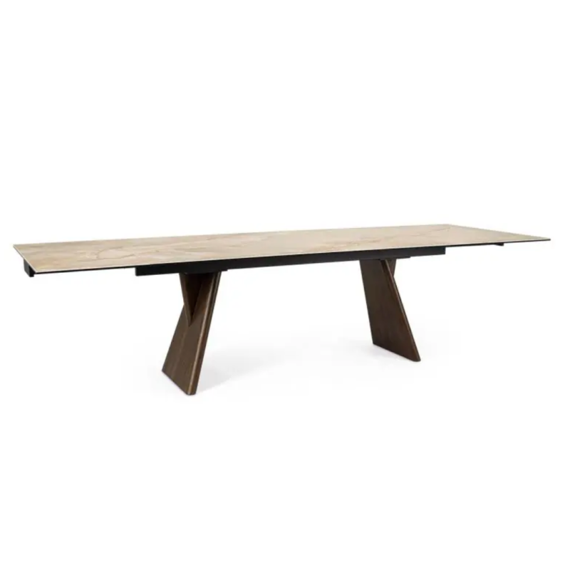 Stół jadalniany MAIKKI WALNUT/ONYX 200/300X100