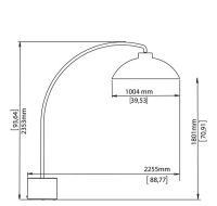 Lampa podłogowa-podgrzewacz DOME White