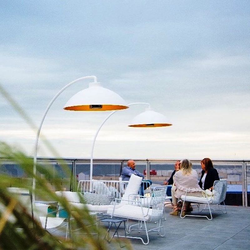 Lampa podłogowa-podgrzewacz DOME White