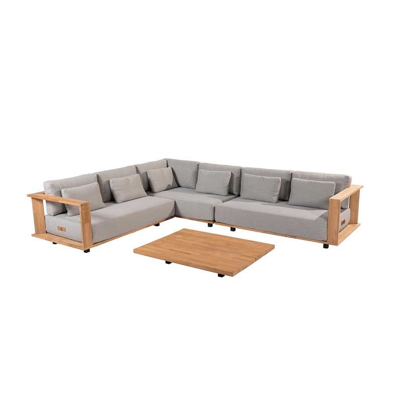 Sofa modułowa z drewna tekowego Eternity 