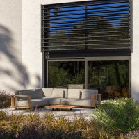 Sofa modułowa z drewna tekowego Eternity 