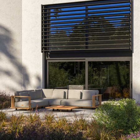 Sofa modułowa z drewna tekowego Eternity 