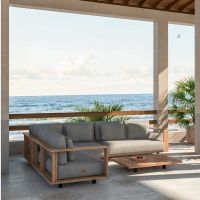 Sofa modułowa z drewna tekowego Eternity 