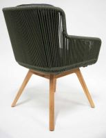 Krzesło plecione obiadowe Flores Green 